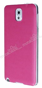 Samsung N9000 Galaxy Note 3 Ultra nce Deri Pembe Silikon Klf
