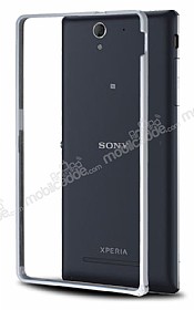Eiroo Sony Xperia C3 Metal Bumper ereve Silver Klf