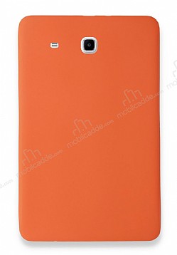 Eiroo Samsung T560 Galaxy Tab E Turuncu Silikon Klf