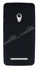 Asus ZenFone 5 Deri Desenli Ultra nce Siyah Silikon Klf