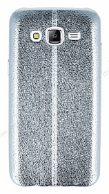 Fit Samsung Galaxy J7 / Galaxy J7 Core Ultra nce Metalik Silver Silikon Klf