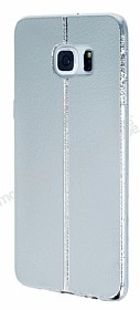 Fit Samsung Galaxy S6 Edge Plus Ultra nce Metalik Silver Silikon Klf