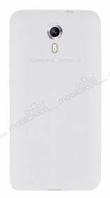 General Mobile Android One / General Mobile GM 5 Deri Desenli Ultra nce effaf Beyaz Silikon Klf
