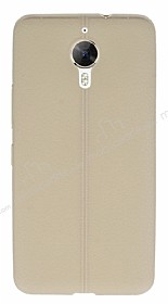 General Mobile GM 5 Plus Deri Desenli Ultra nce Krem Silikon Klf