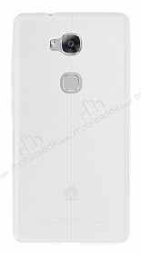 Huawei GR5 Deri Desenli Ultra nce effaf Silikon Klf