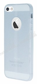 iPhone SE / 5 / 5S Deri Desenli Ultra nce effaf Silikon Klf