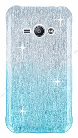 Samsung Galaxy J1 Ace Mavi Simli Silikon Klf