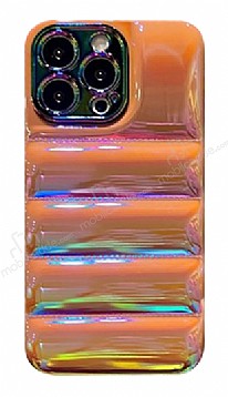 Eiroo Shiny Puffer iPhone 11 Pro Max Kahverengi Silikon Klf