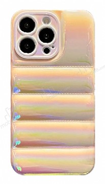 Eiroo Shiny Puffer iPhone 11 Pro Max Krem Silikon Klf