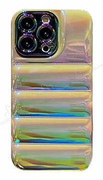 Eiroo Shiny Puffer iPhone 12 Pro Max Yeil Silikon Klf