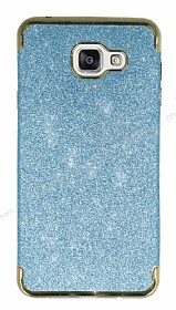 Eiroo Shiny Samsung Galaxy A7 2016 Simli Mavi Silikon Klf