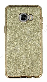 Eiroo Shiny Samsung Galaxy C5 Simli Gold Silikon Klf