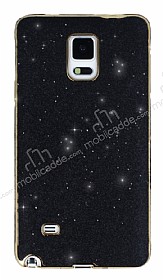 Eiroo Shiny Samsung N9100 Galaxy Note 4 Simli Siyah Silikon Klf