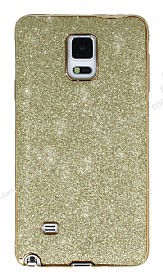 Eiroo Shiny Samsung N9100 Galaxy Note 4 Simli Gold Silikon Klf