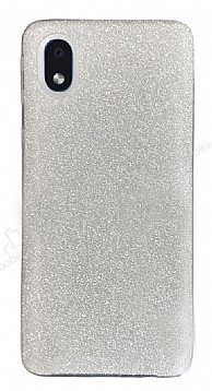 Eiroo Silvery Samsung Galaxy A01 Core Simli Silver Silikon Klf