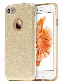 Eiroo Silvery iPhone 7 / 8 Simli Gold Silikon Klf