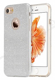 Eiroo Silvery iPhone 7 / 8 Simli Silver Silikon Klf