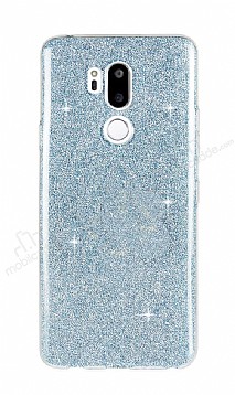 Eiroo Silvery LG G7 ThinQ Simli Mavi Silikon Klf