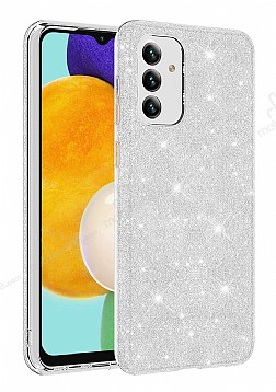 Eiroo Silvery Samsung Galaxy A04s Simli Silver Silikon Klf
