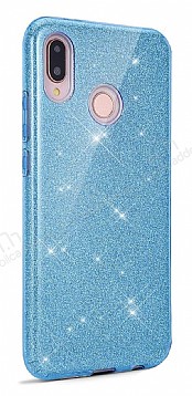 Eiroo Silvery Samsung Galaxy A10S Simli Mavi Silikon Klf