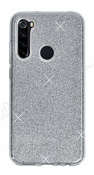 Eiroo Silvery Samsung Galaxy A21 Simli Silver Silikon Klf