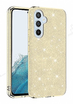 Eiroo Silvery Samsung Galaxy A34 Simli Gold Silikon Klf