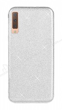 Eiroo Silvery Samsung Galaxy A50 Simli Silver Silikon Klf