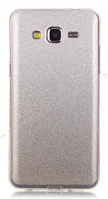 Eiroo Silvery Samsung Galaxy Grand Prime / Prime Plus Simli Silver Silikon Klf