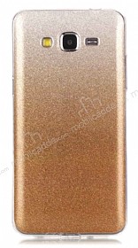 Eiroo Silvery Samsung Galaxy Grand Prime / Prime Plus Simli Gold Silikon Klf