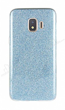Eiroo Silvery Samsung Galaxy J2 Core Simli Mavi Silikon Klf