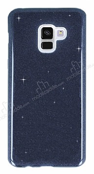 Eiroo Silvery Samsung Galaxy J4 Simli Siyah Silikon Klf
