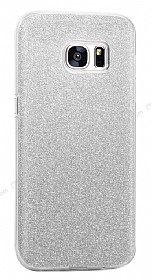 Eiroo Silvery Samsung Galaxy Note 5 Simli Silver Silikon Klf