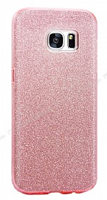 Eiroo Silvery Samsung Galaxy Note 5 Simli Pembe Silikon Klf