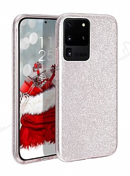 Eiroo Silvery Samsung Galaxy S20 Ultra Simli Silver Silikon Klf