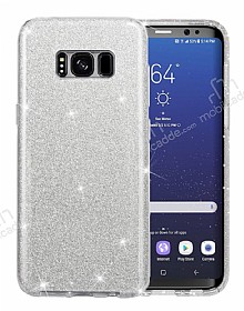 Eiroo Silvery Samsung Galaxy S8 Plus Simli Silver Silikon Klf