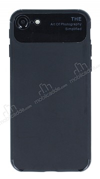 Eiroo Simplified iPhone 7 / 8 Siyah Silikon Klf