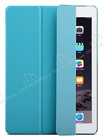 Eiroo Smart iPad Pro 12.9 Mavi Deri Klf