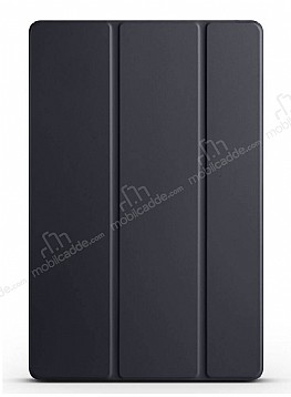 Eiroo Smart Samsung Galaxy Tab S9 FE Plus Kapakl Standl Siyah Deri Klf