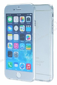Eiroo Smart Touch iPhone 6 / 6S Tam Koruma Silver Silikon Klf