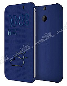 Eiroo Dot View HTC One E8 Uyku Modlu Mavi Klf