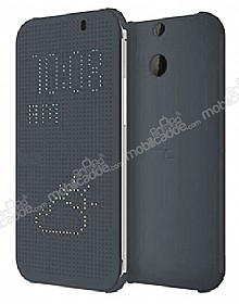 Eiroo Dot View HTC One E8 Uyku Modlu Gri Klf