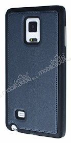 Eiroo Smother Samsung Galaxy Note Edge Silikon Kenarl Siyah Deri Klf