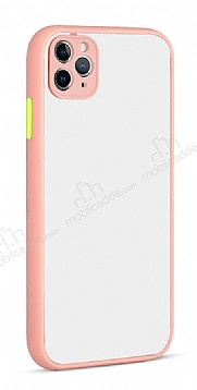 Eiroo Soft Touch iPhone 11 Pro Max Ultra Koruma Pembe Klf