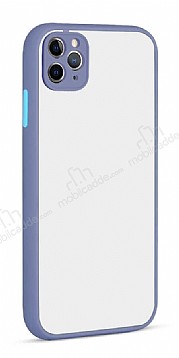 Eiroo Soft Touch iPhone 11 Pro Max Ultra Koruma Mavi Klf