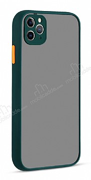 Eiroo Soft Touch iPhone 11 Pro Max Ultra Koruma Yeil Klf