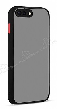 Eiroo Soft Touch iPhone 7 Plus / 8 Plus Ultra Koruma Siyah Klf