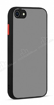 Eiroo Soft Touch iPhone SE 2020 Ultra Koruma Siyah Klf
