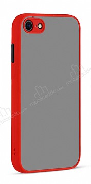 Eiroo Soft Touch iPhone SE 2020 Ultra Koruma Krmz Klf