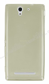 Sony Xperia C3 Ultra nce effaf Gold Silikon Klf