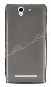 Sony Xperia C3 Ultra nce effaf Siyah Silikon Klf